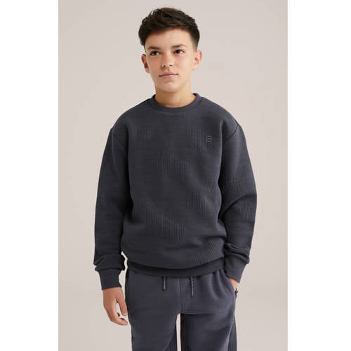 WE Fashion Blue Ridge sweater antraciet afbeelding