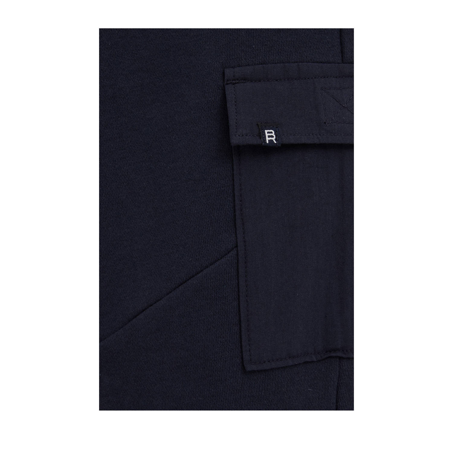 WE Fashion Blue Ridge slim cargo broek donkerblauw