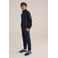 WE Fashion Blue Ridge slim cargo broek donkerblauw