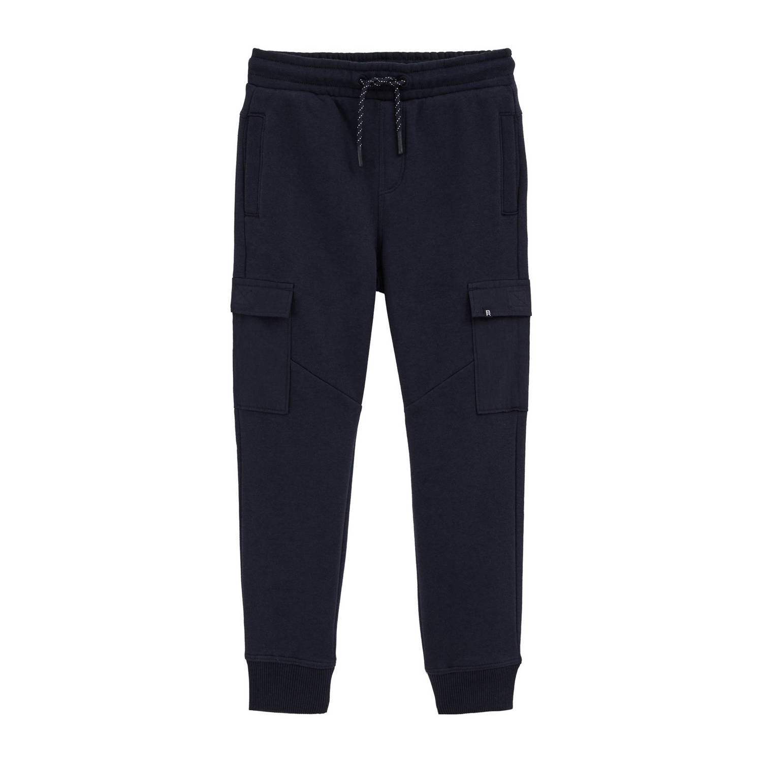WE Fashion Blue Ridge slim cargo broek donkerblauw