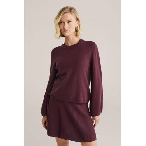 WE Fashion pullover donkerrood afbeelding