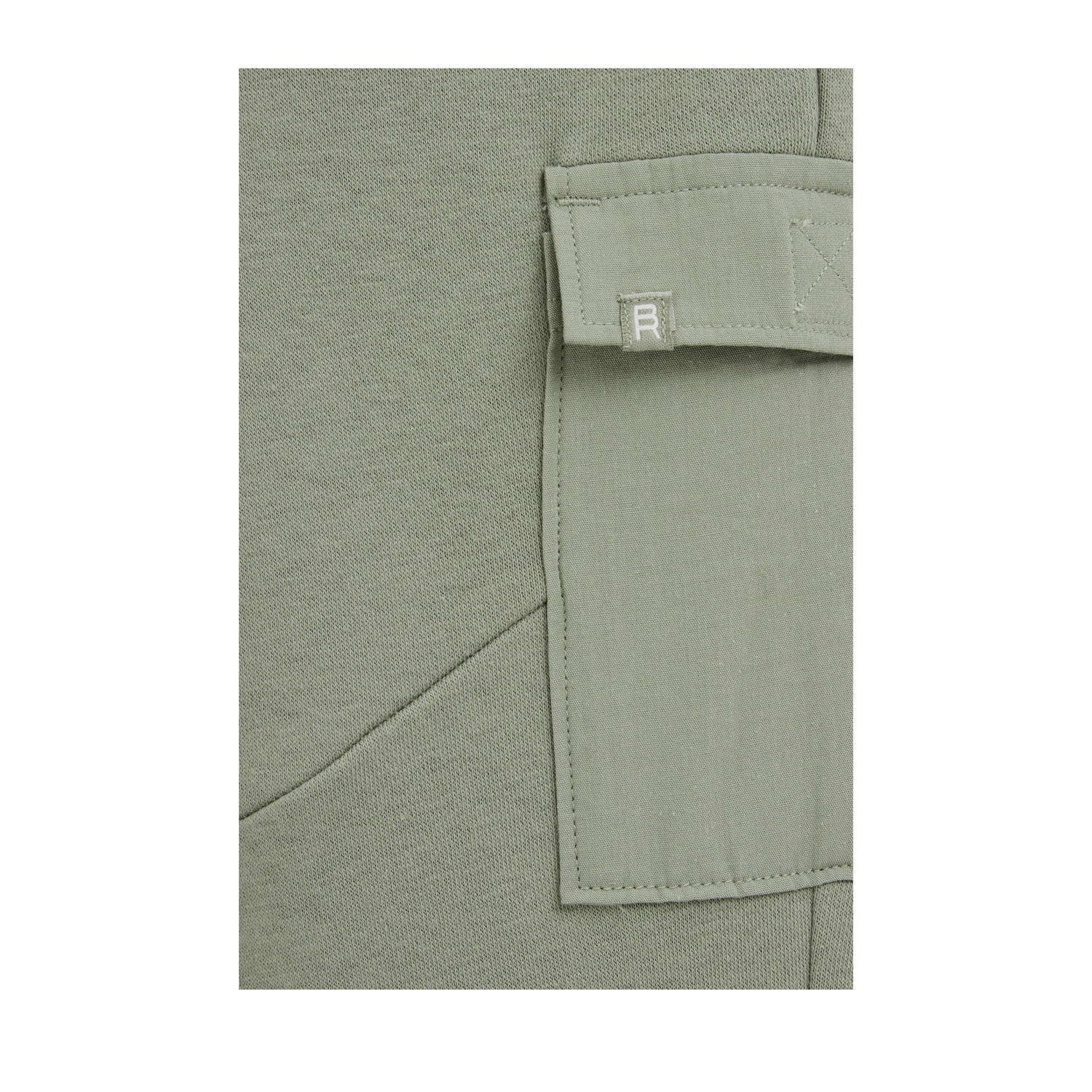 WE Fashion Blue Ridge slim cargo broek lichtgroen