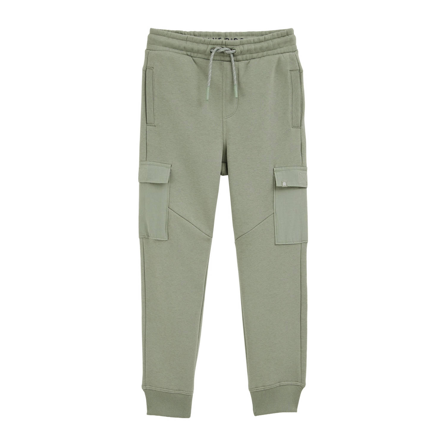 WE Fashion Blue Ridge slim cargo broek lichtgroen