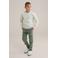 WE Fashion Blue Ridge tapered cargo jeans donkergroen