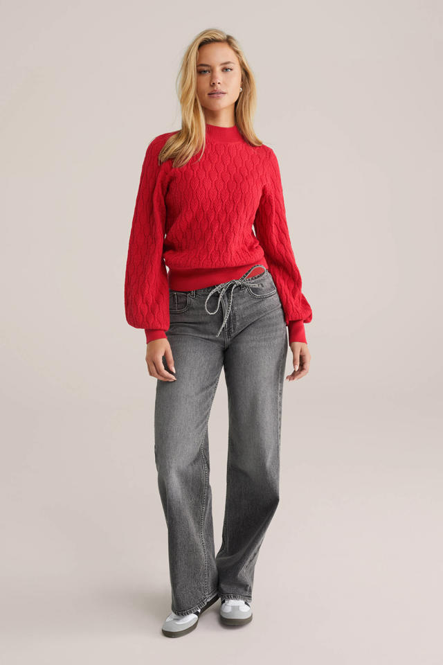 WNEEDU Dames Tops met lange mouwen Lichtgewicht zachte ronde hals Sweatshirts Effen gestreepte dames truien Pullover truien Blauw L