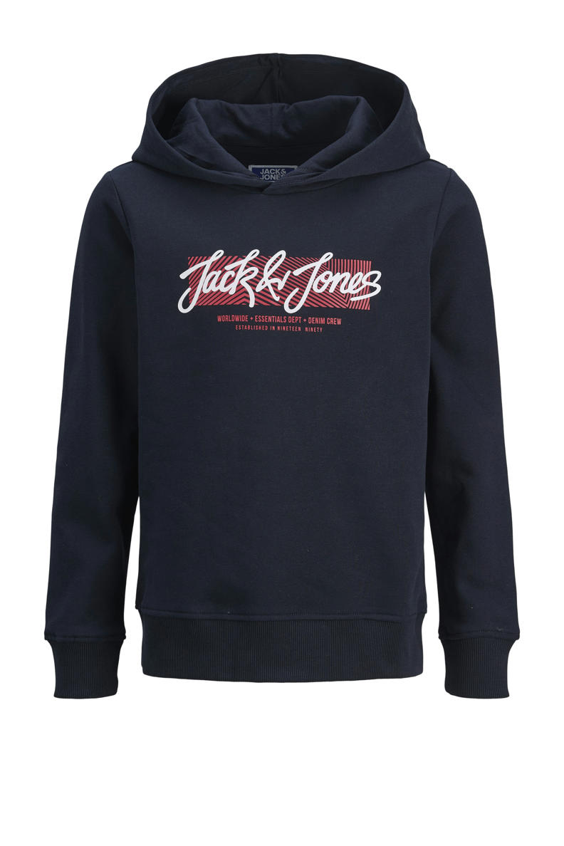 Felpa Con Cappuccio JACK & JONES Junior Per Ragazzi - Stampa Gommata Morbida E Comfort