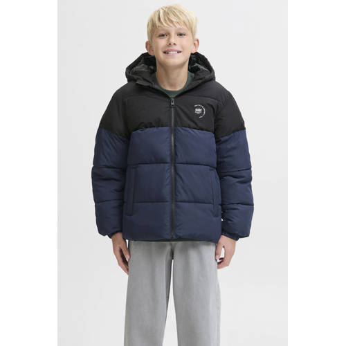 JACK & JONES JUNIOR gewatteerde jas donkerblauw afbeelding