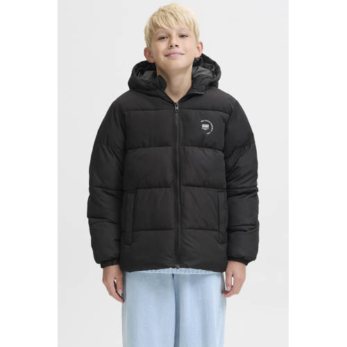 JACK & JONES JUNIOR gewatteerde jas zwart afbeelding