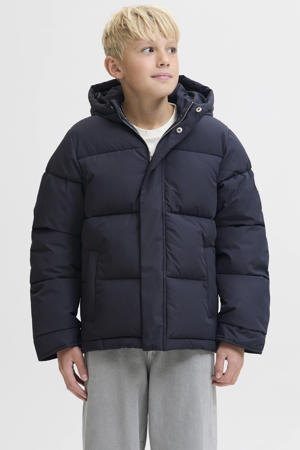 gewatteerde jas donkerblauw