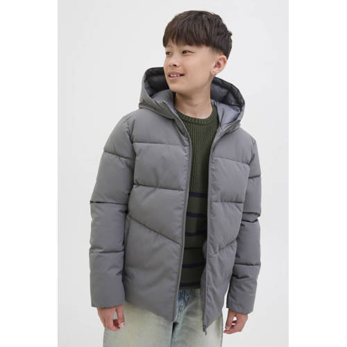 JACK & JONES JUNIOR gewatteerde jas grijs afbeelding