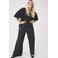 ONLY CARMAKOMA wide leg regular waist broek zwart