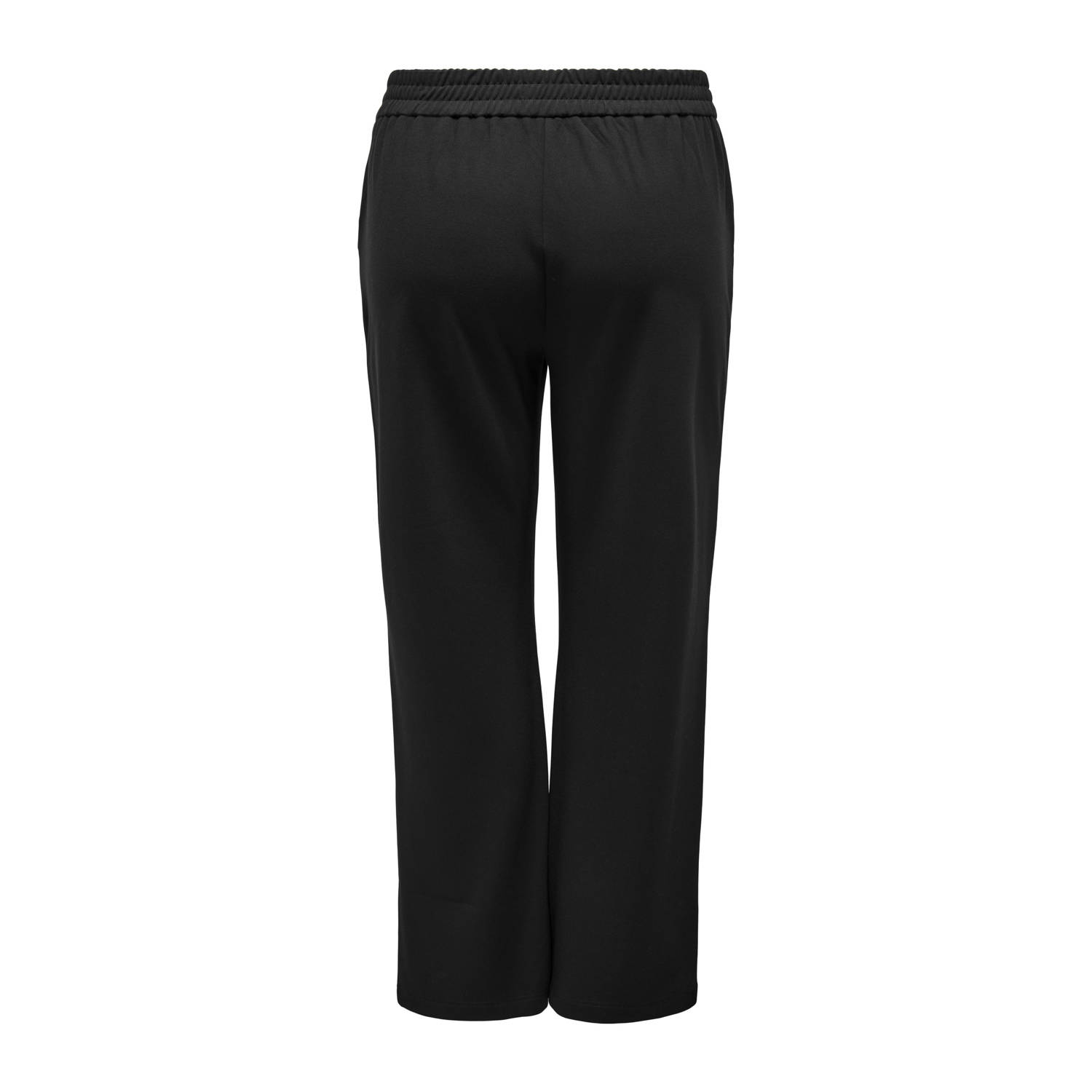 ONLY CARMAKOMA wide leg regular waist broek zwart