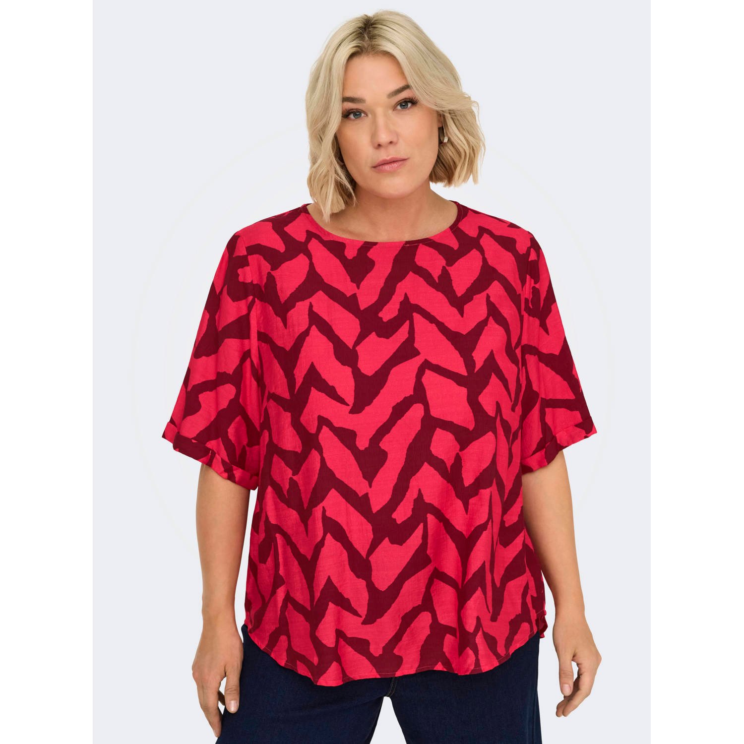 ONLY CARMAKOMA Shirtblouse CARBERIET SS TOP AOP