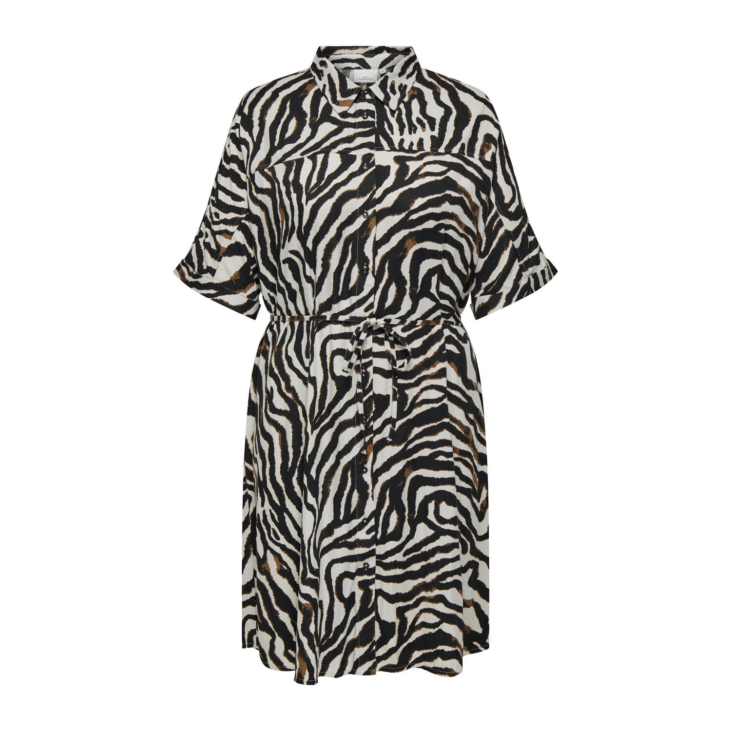 ONLY CARMAKOMA blousejurk bruin