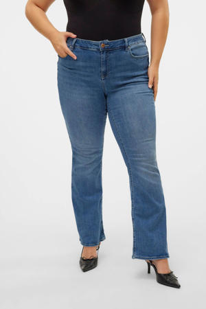 flared jeans dark blue denim