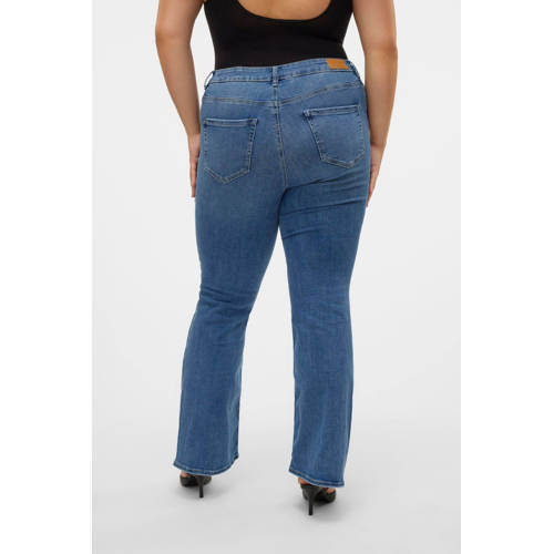 VERO MODA CURVE flared jeans dark blue denim afbeelding