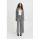 ICHI wide leg high waist broek grijs
