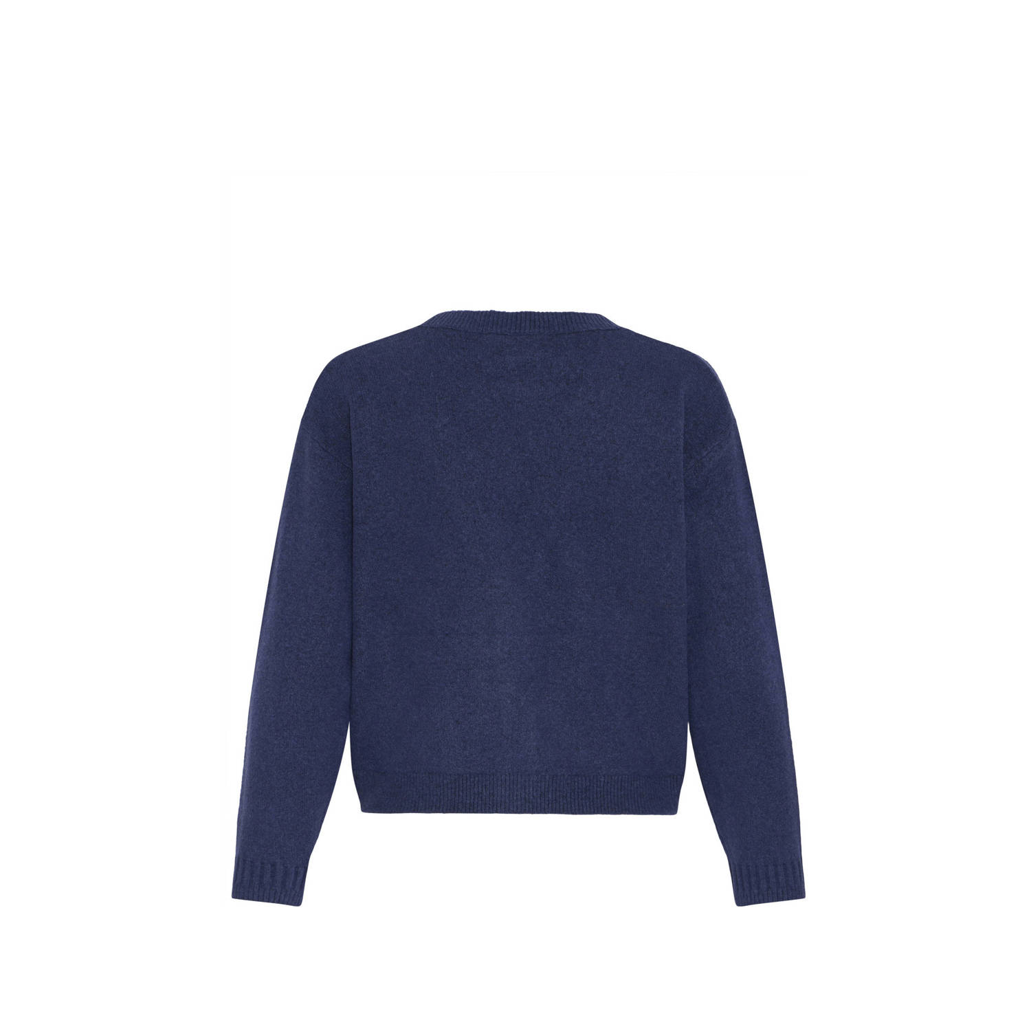 ICHI gebreid vest donkerblauw
