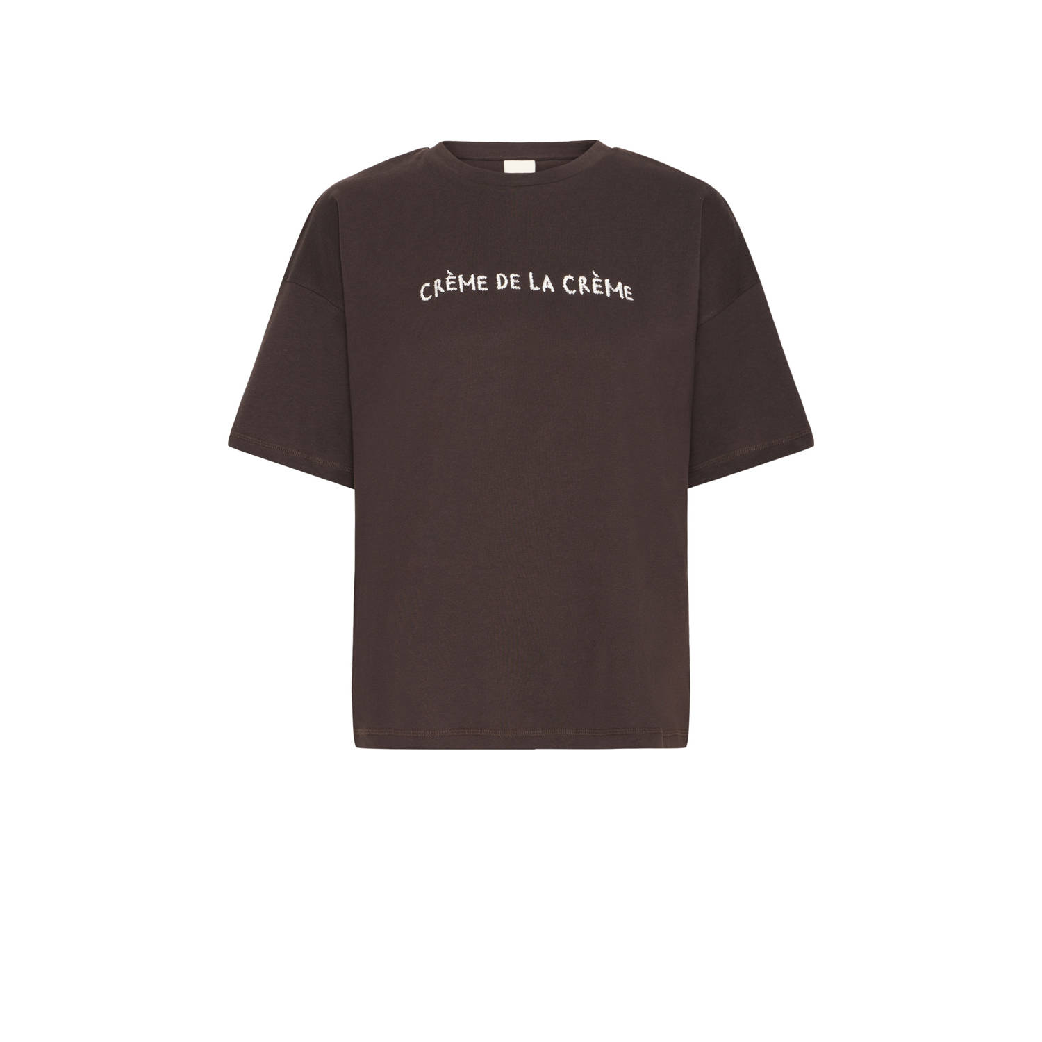 ICHI T-shirt donkerbruin