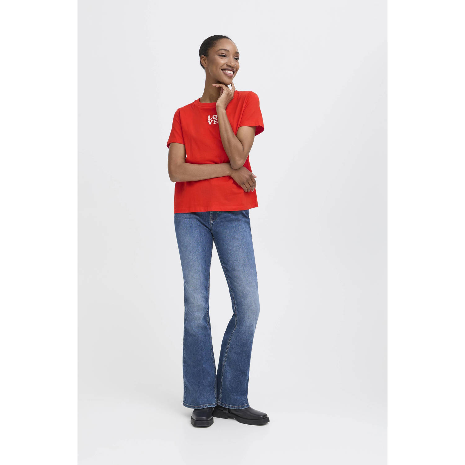 ICHI T-shirt rood