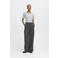 ICHI denim wide leg high waist broek grijs
