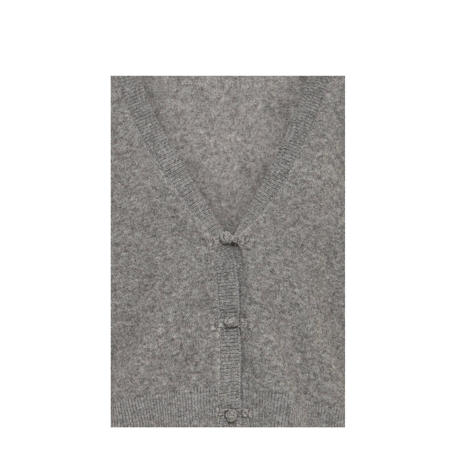 ICHI gebreid vest grijs