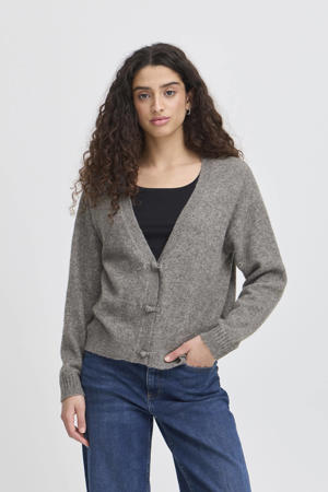 gebreid vest grijs