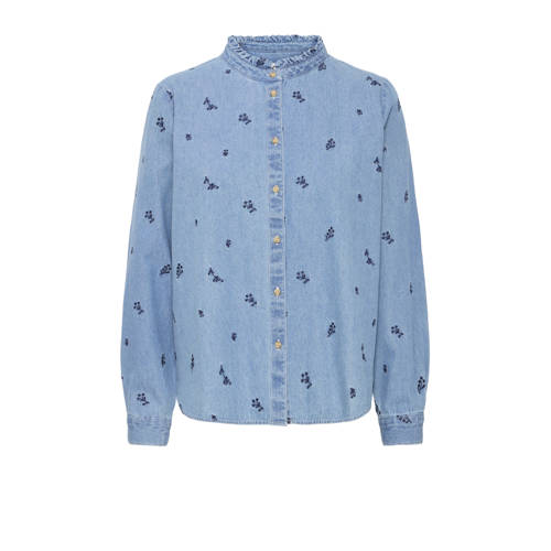 ICHI denim blouse light blue denim afbeelding