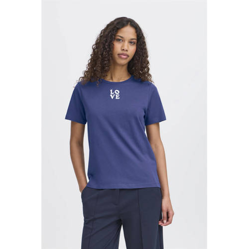 ICHI T-shirt blauw afbeelding