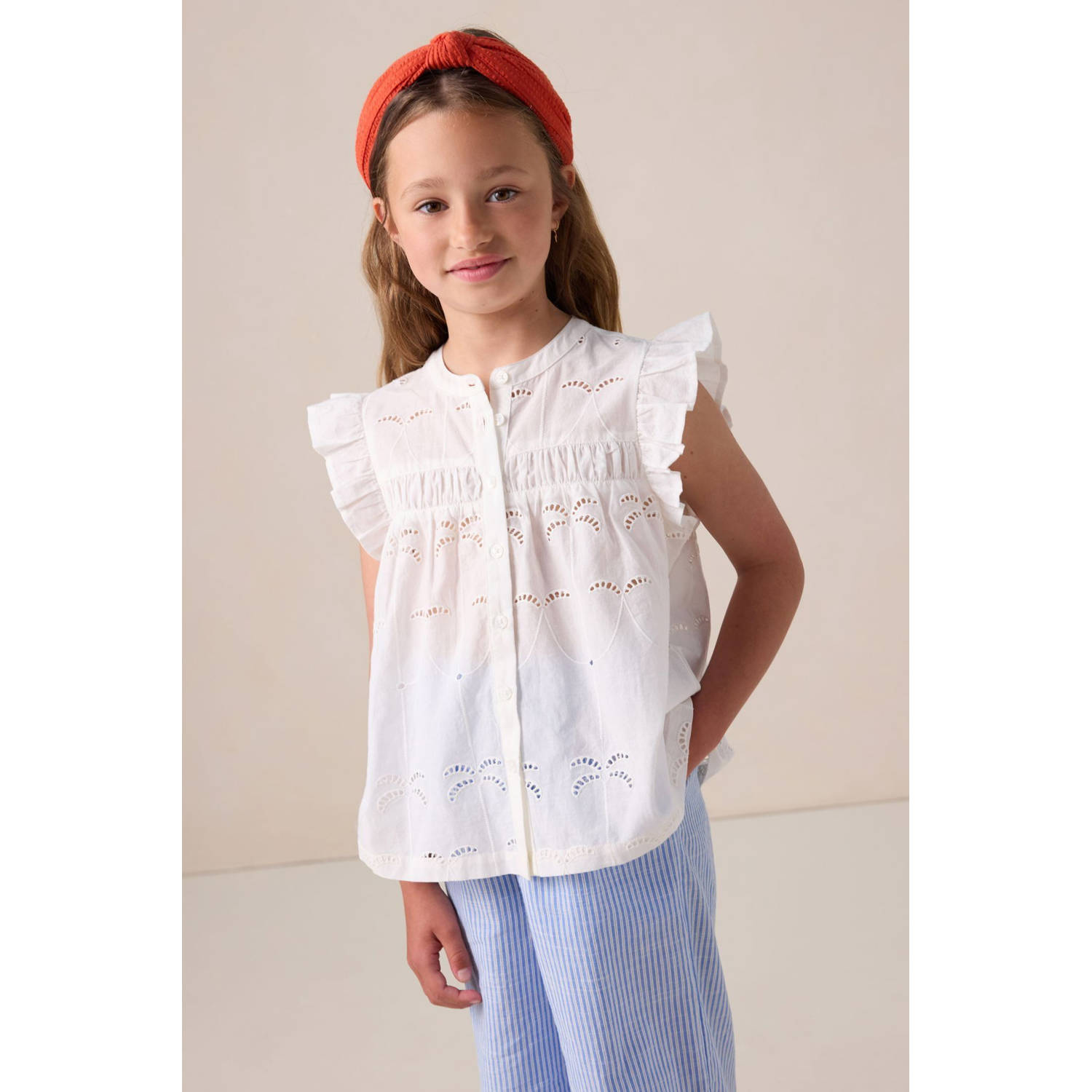 Sissy-Boy blouse wit broderie