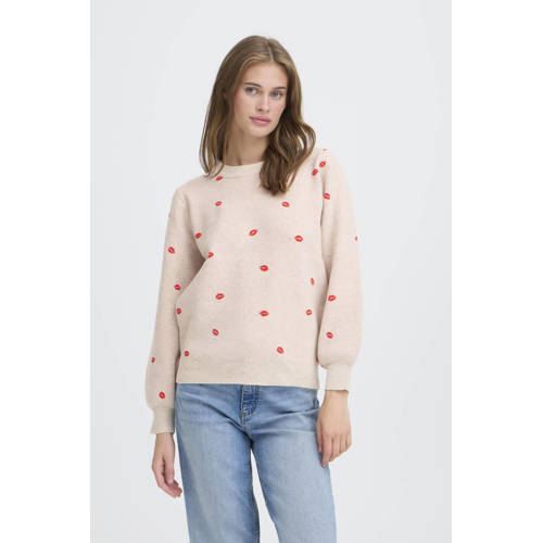 ICHI sweater beige afbeelding