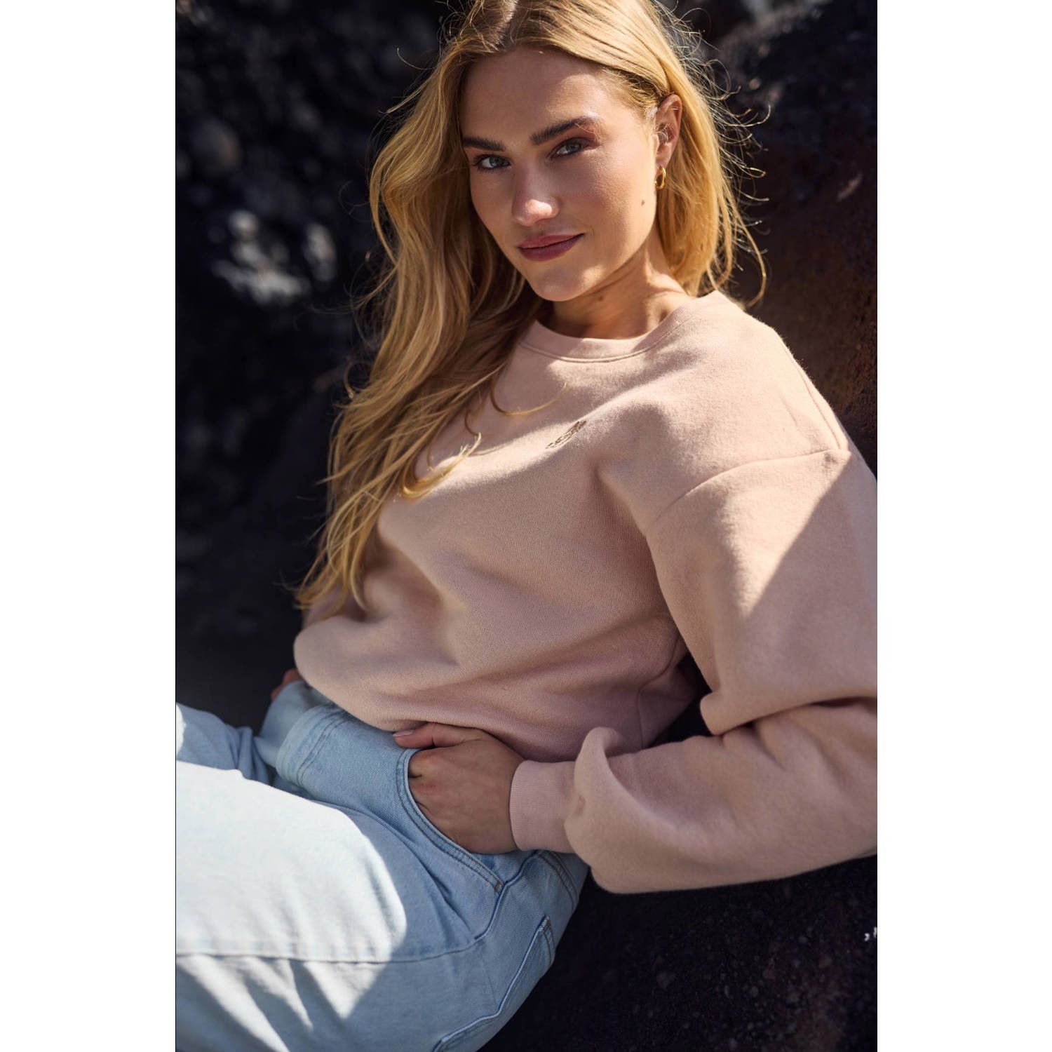 NUKUS sweater lichtroze