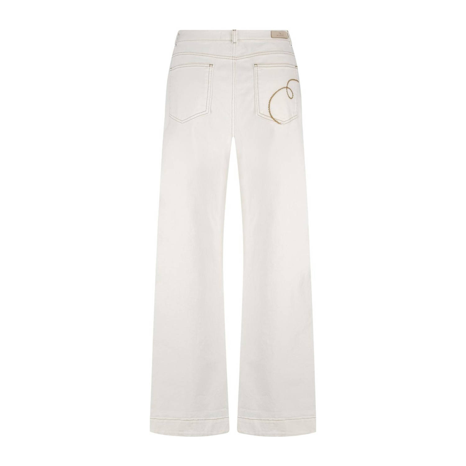 NUKUS high waist wide leg jeans wit