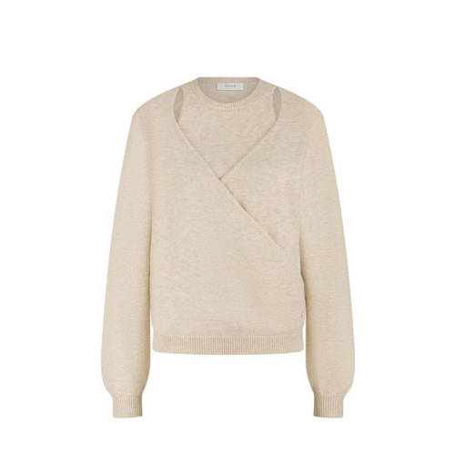 NUKUS pullover trui zand fijn gebreid afbeelding