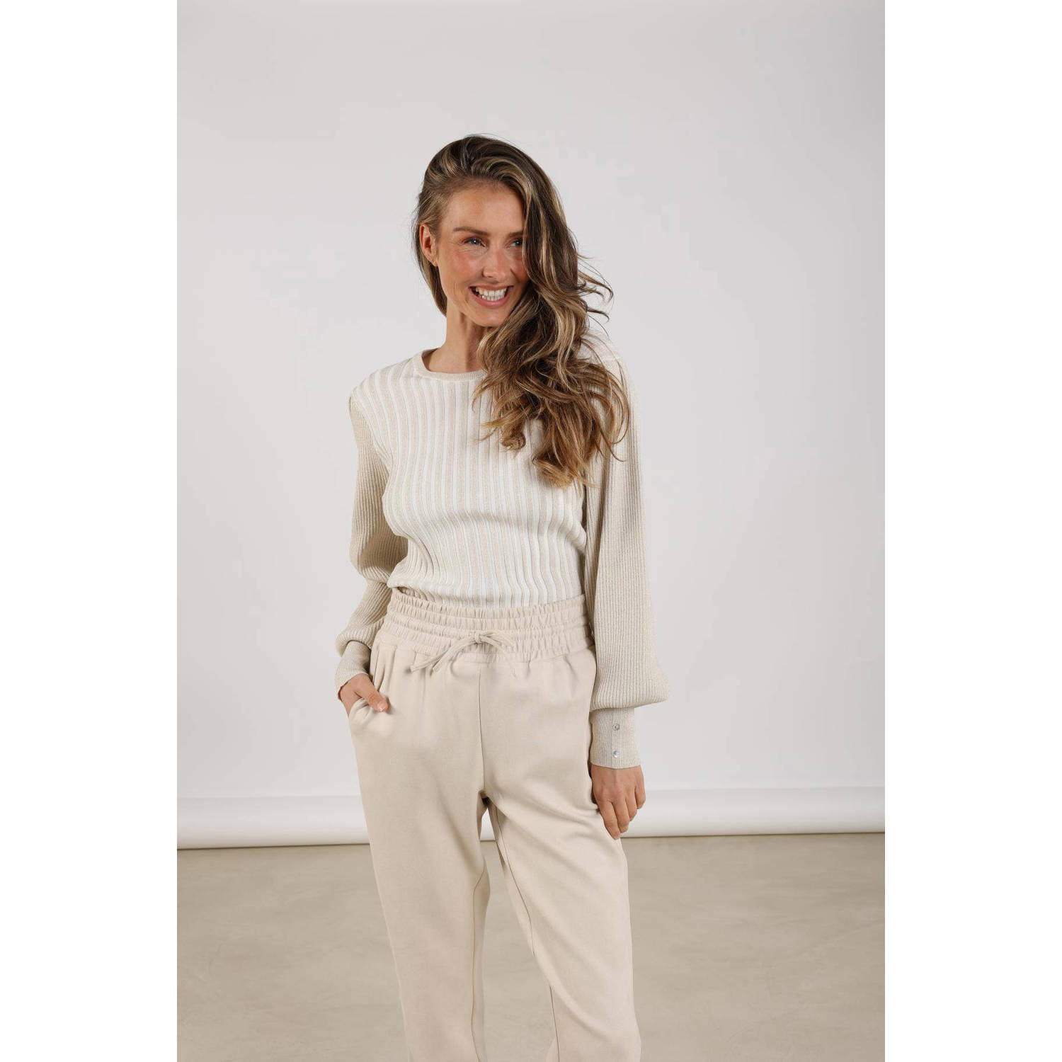NUKUS Dames Tops & T-shirts Mulberry Pullover Lurex Ecru