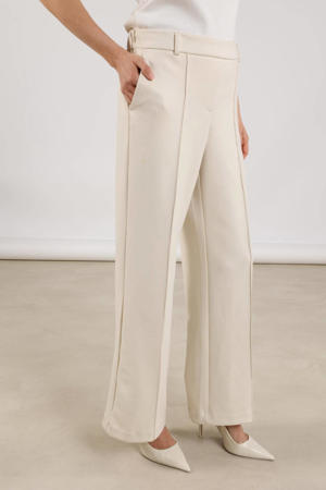 straight regular waist pantalon ecru