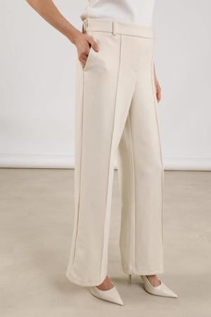 straight regular waist pantalon ecru