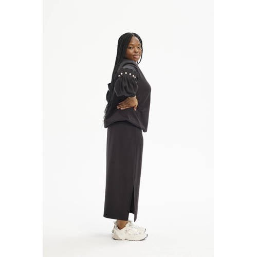 Anyday sweater zwart met parels afbeelding