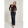 Para Mi high waist flared jeans dark blue denim