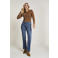 Para Mi high waist straight leg jeans medium blue denim