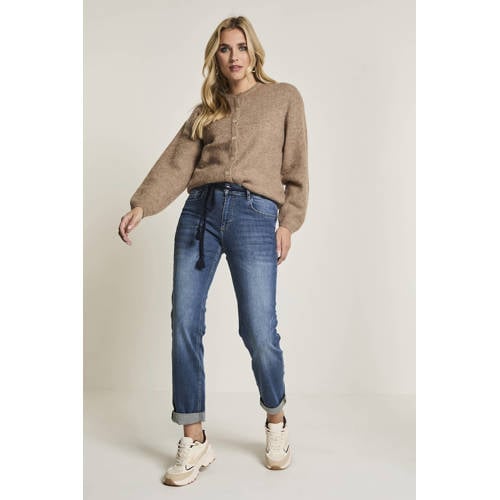 Para Mi high waist loose fit jeans dark blue denim afbeelding