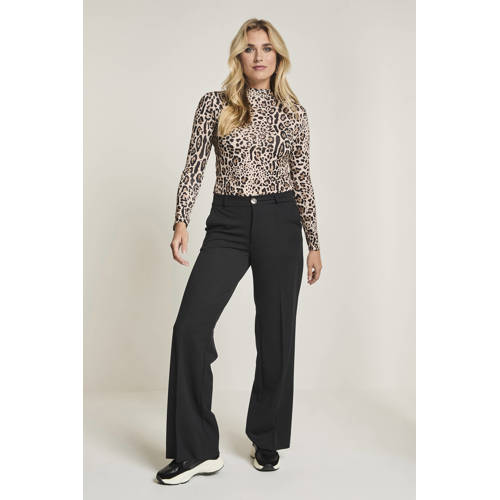 Para Mi wide leg high waist pantalon zwart afbeelding
