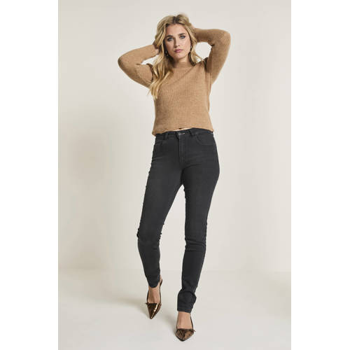 Para Mi high waist skinny jeans black denim afbeelding