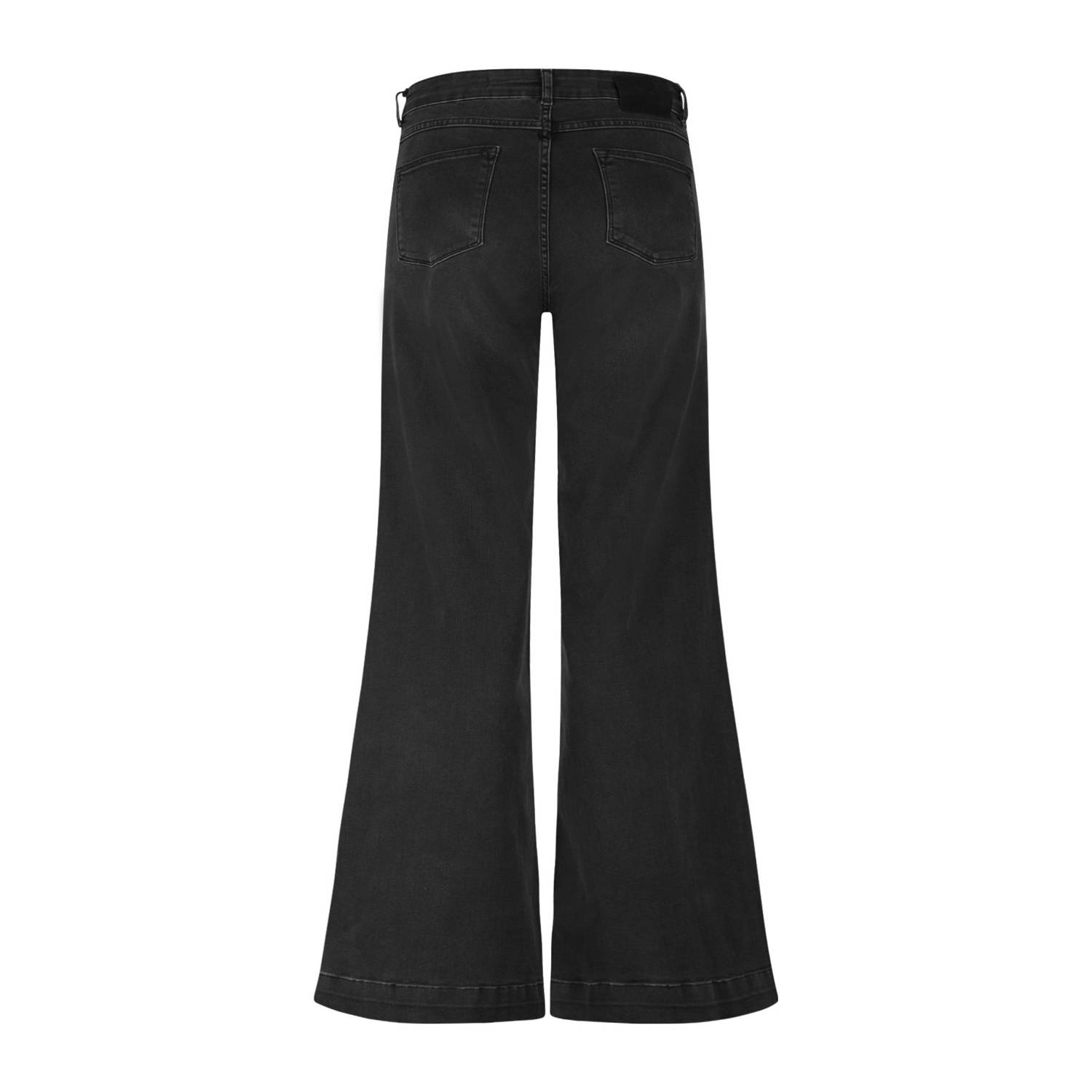 Para Mi high waist flared jeans black denim