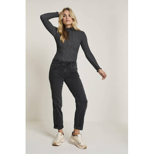 Para Mi high waist straight leg jeans zwart afbeelding