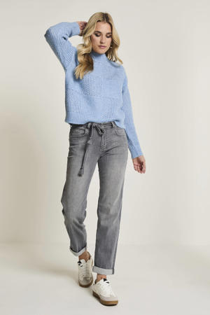 high waist loose fit jeans grey denim
