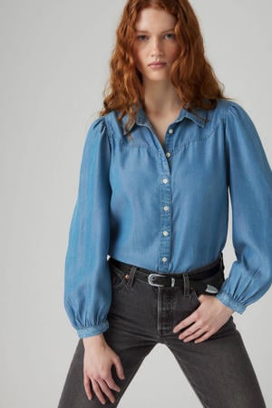 blouse blauw