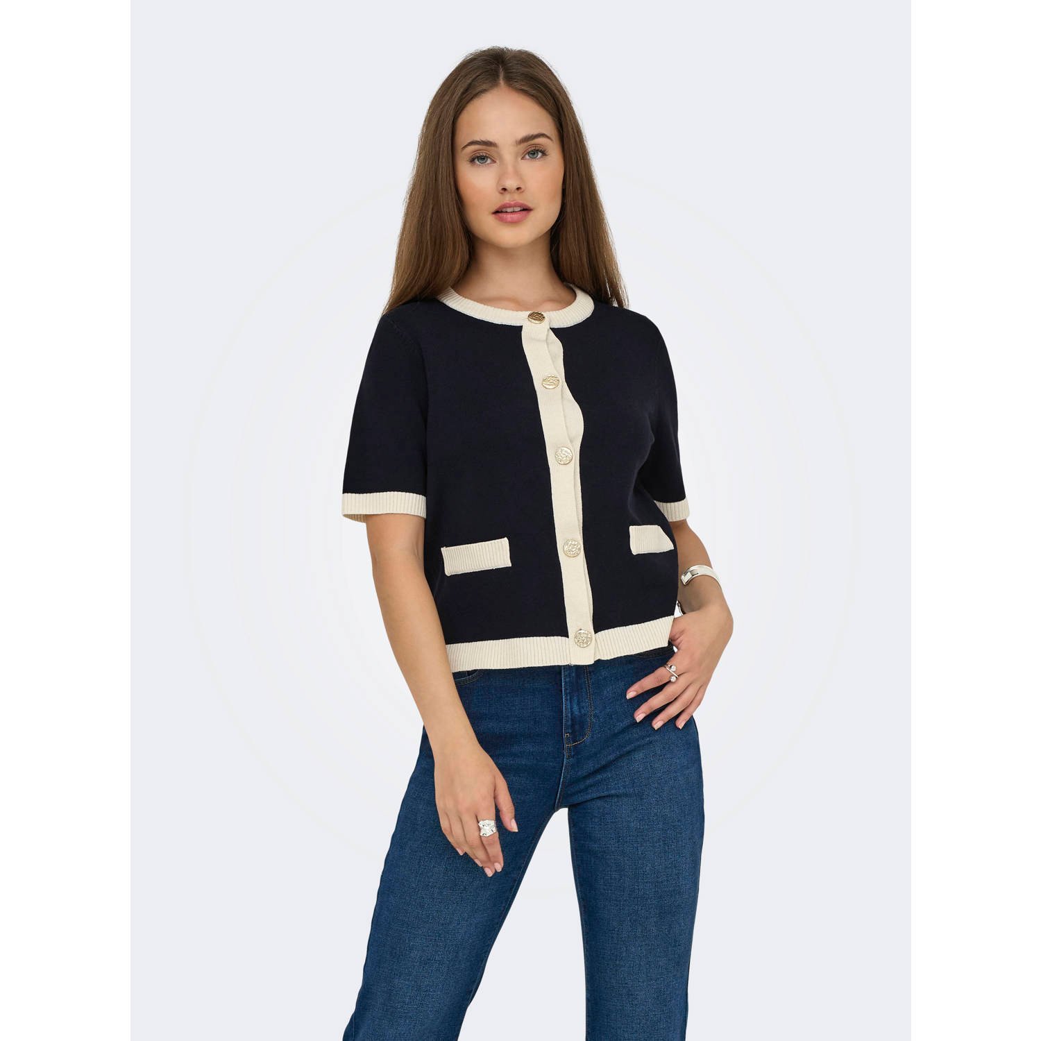 ONLY vest donkerblauw