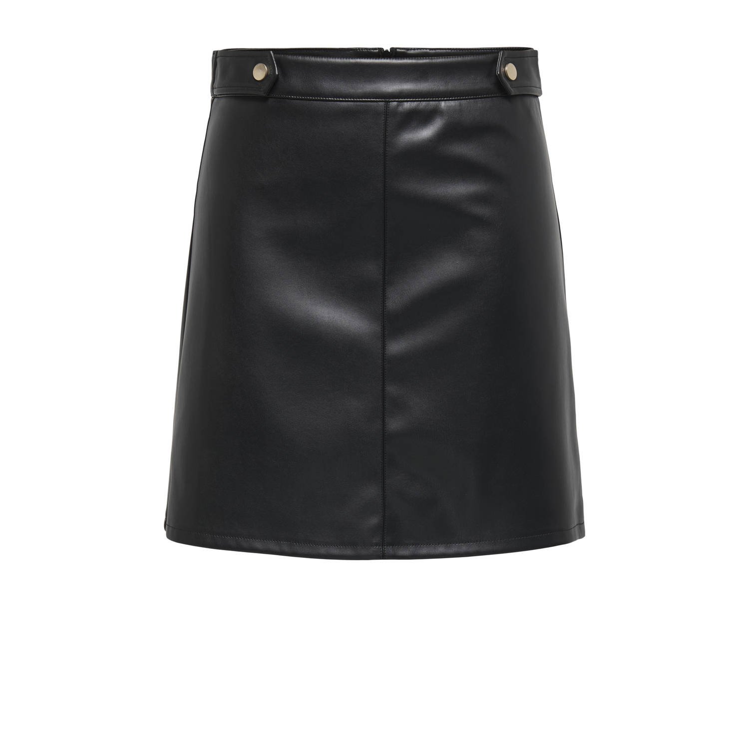 ONLY imitatieleren rok zwart