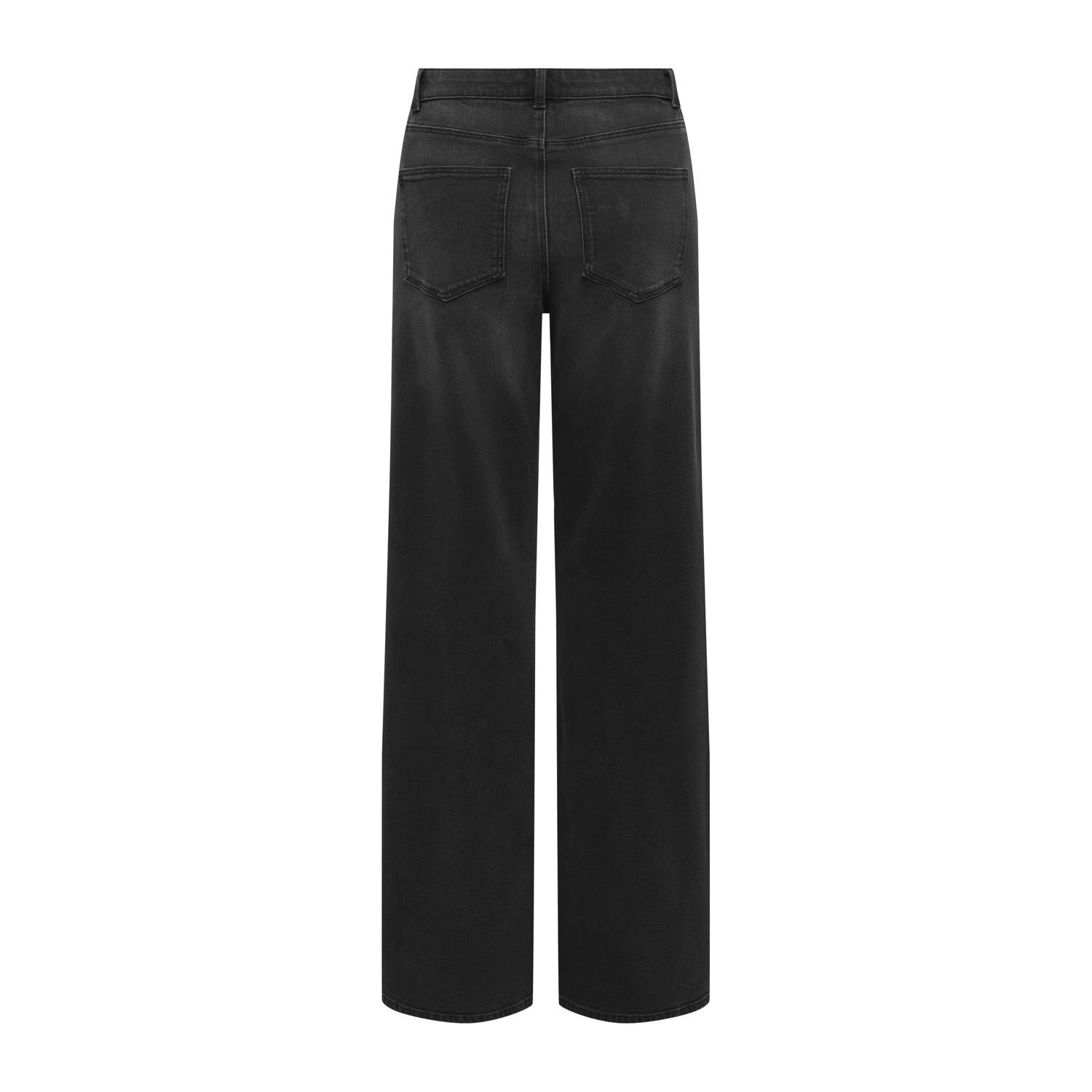 ONLY high waist wide leg jeans black denim